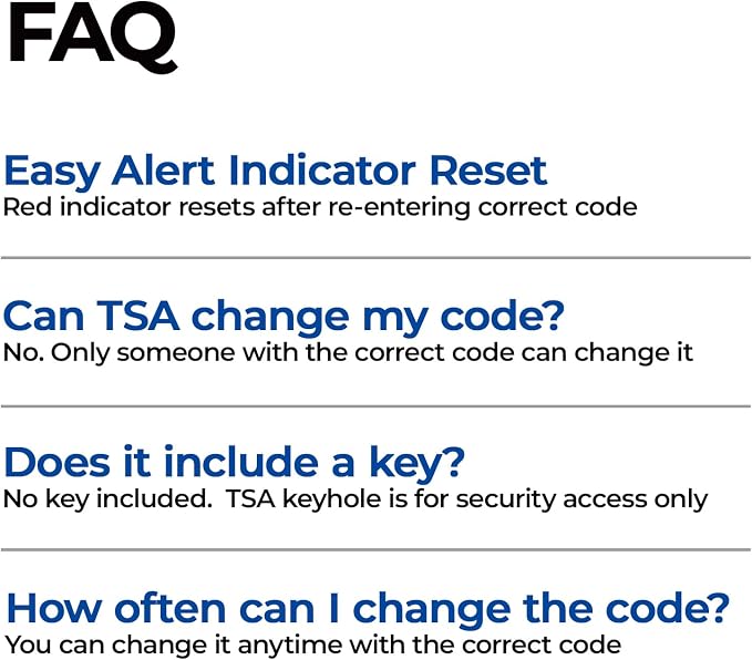 SURE LOCK TSA Approved Luggage Locks with TSA Open Alert Indicator, 3 Digit Combination Travel Lock for Suitcase, Luggage, Backpack,Toolbox & Travel Bag Black 4 Locks - Image 8