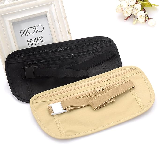 Blocking Travel Money Belt – Hidden Waist Pouch For Passport, Cash, Cards, Belt Bag For Men And Women - Image 3