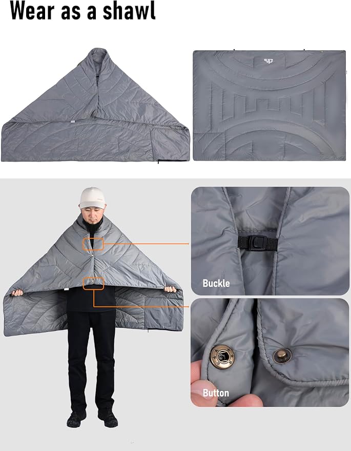 3M Thinsulate Insulation Warm Camping Blanket Ultralight Compact - Image 4