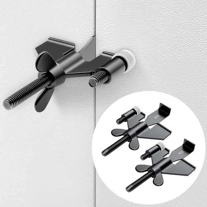 2 Pack Portable Door Lock, Hotel Travel Door Lock Security for Home, Black | Hotel Safety Device for Door Security, Portable Lock for Hotel Room, Apartment, College Dorm and Travel by HuiQiuRerishomLtd