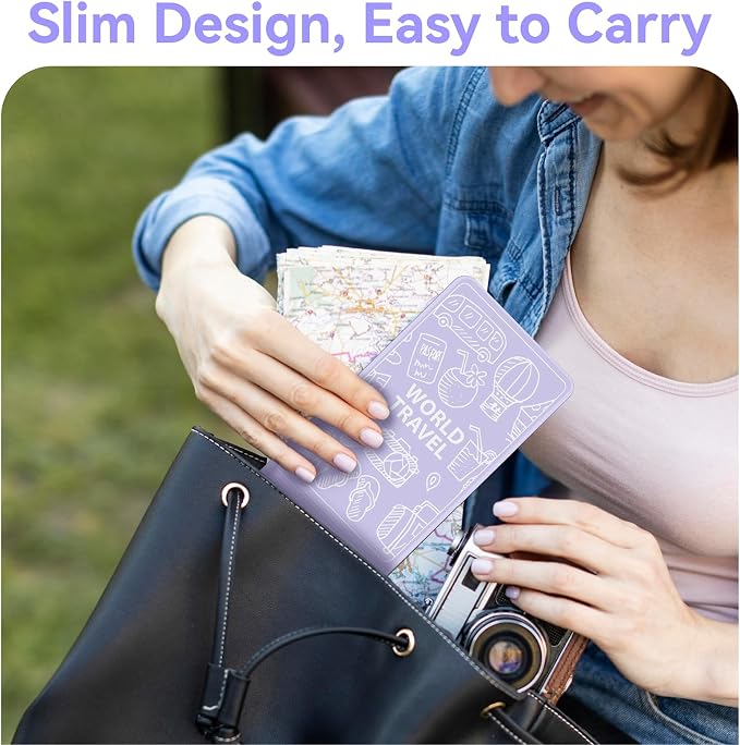 Airplane Phone Holder, Foldable Flexible Silicone Phone Stand | Tablet Mount for Flying, Home Office, Desk and Bedroom, Compatible with iPhone, Smartphones for Hands-Free Viewing, Purple - Image 7