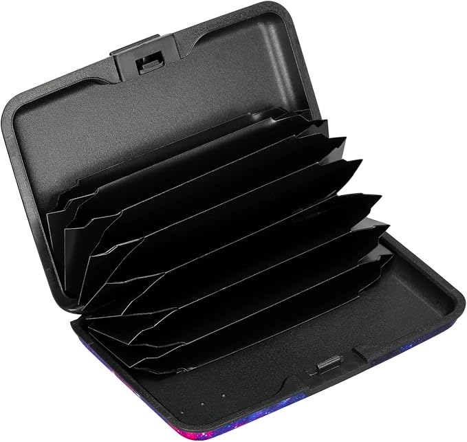 RFID Blocking Credit Card Protector Aluminum ID Case Hard Shell Business Card Holders Metal Wallet for Men or Women (Starry Sky) | RFID Blocking Credit Card Protector Aluminum ID Case Hard Shell Business Card Holders Metal Wallet for Men or Women - Image 2