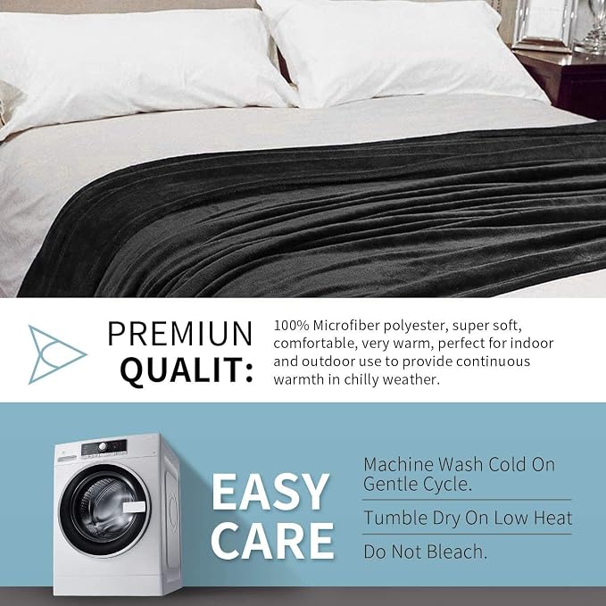 EIUE Comfortable Flannel Fleece Blanket,2 Packs Throw Size Lightweight Nap Quilt Blanket for Home,Office and Outdoor Travel,for Adults and Kids.(2 Packs,40x60 inch) - Image 6