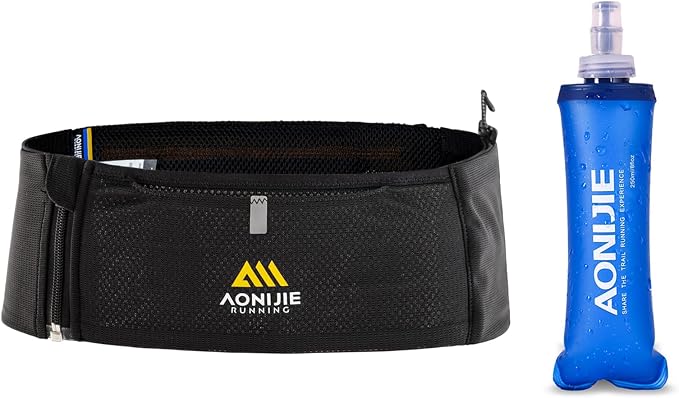 ICE FLAME Running Belt, Fitness and Running Fanny Pack for Women and Men, Waist Band Pack for Phone Keys Money, Moisture Wicking Storage Belt by Unknown