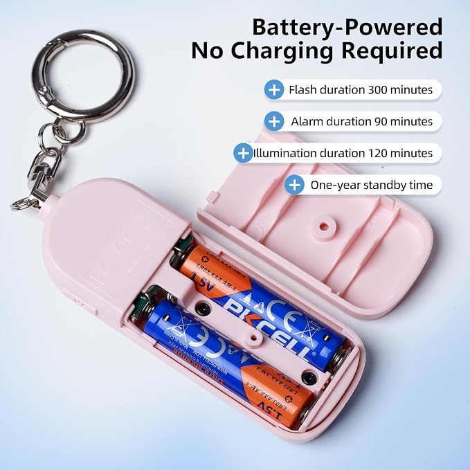 Self Defense Siren with Strobe Light & Extra Loud 130 dB Safety Keychain - Image 5