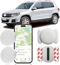 GPS Tracking Device,Real Time Vehicles Tracker with Magnetic Waterproof Case,No Monthly Fee Hidden Car GPS Tracker for Car Work with Apple Find My(iOS Only),No Subscription Required (White,2PCS) by Unknown