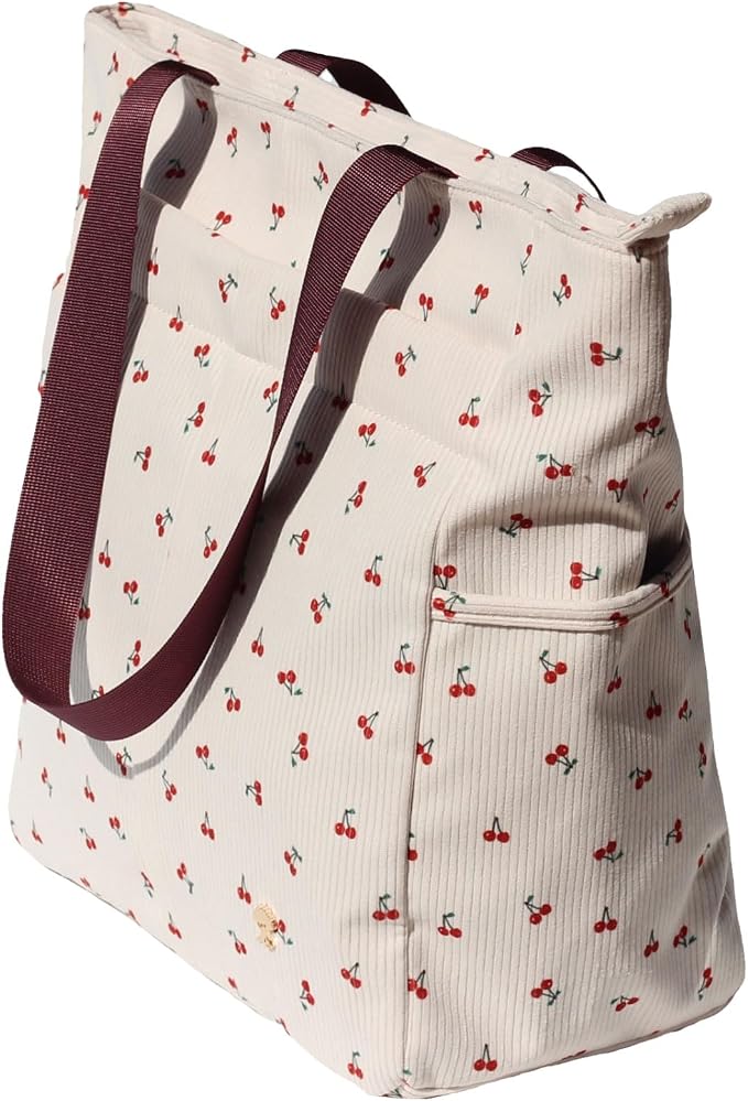 ESVAN Original Floral Tote Bag Large Shoulder Bag with Multi Pockets for Gym Travel Beach Daily Bags - Image 8