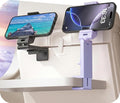 Perilogics Airplane Phone Holder Mount Universal in Flight Hands Free Viewing with Multi-Directional Dual 360 Degree Rotation (Black/Lavender) by Perilogics