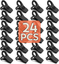 24 Pack Chip Clips, Magnetic Chip Bag Clips for Kitchen, Black | Food Bag Clips with Airtight Seal Grip for Kitchen Food, Snack Storage, Fridge, Refrigerator and Garden Use, Easy Open Grip by FINDMAG