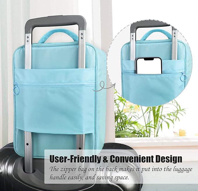 Travel Shoe Bag Waterproof Shoe Organizer Bag Holds 3 Pair of Shoes Shoe Packing Cube for Suitcase Travel and Daily Use Storage Pouch with Handle (Blue) - Image 4