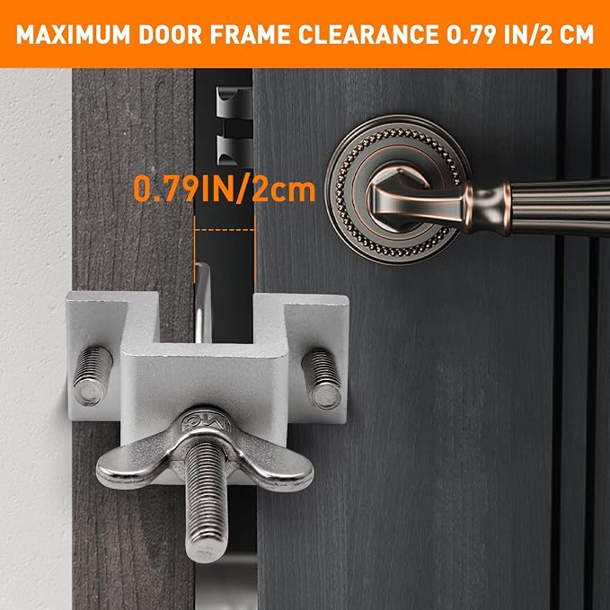 HOWDIA Portable Door Lock Dual Nut Adjustment, Thickened Body Hotel Door Locks for Travelers Security, Home Door Safety Locks from Inside for Additional Privacy - Image 4
