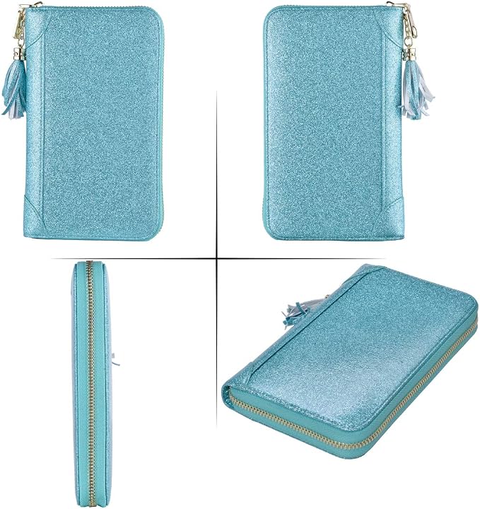 Easyoulife Credit Card Holder Wallet Womens Zipper Leather Case Purse RFID Blocking - Image 6