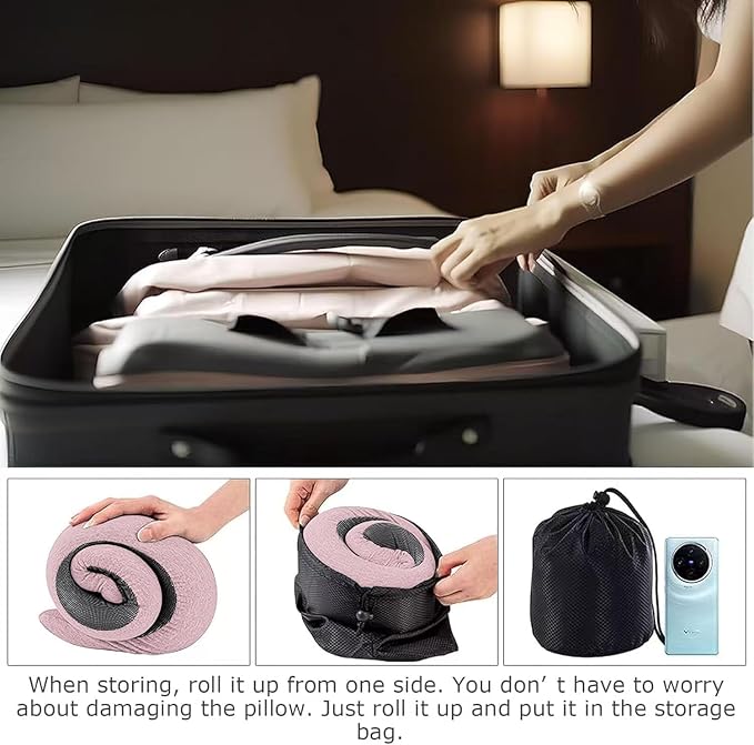 WEERSHUN Travel Pillows for Airplanes,2026 New Travel Pillow,Travel Neck Pillow Airplane Memory Foam Travel Pillow Neck Pillow for Traveling Suitable for Airplanes,Offices and Cars - Image 4