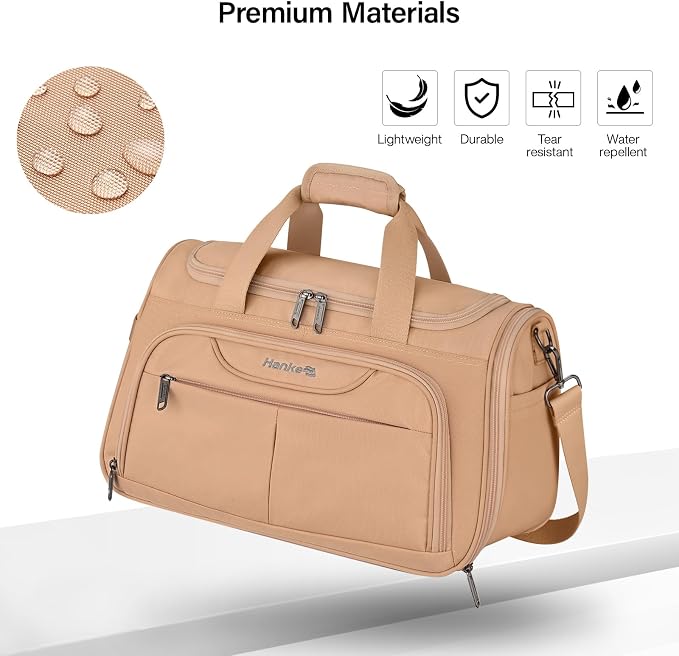 Hanke Carry On luggage Bags for Travel, Large Foldable Duffle Bag for Travel, Softside Lightweight Travel Bag Carry On Bags for Airplanes Women, Travel Tote Bags for Women Men.（Pink） - Image 8