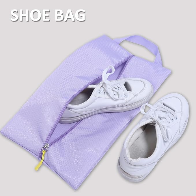 Packing Cubes for Suitcases, 5 Set Travel Luggage Organizer Bags and Storage Packing Cubes for Women Men, Purple - Image 6