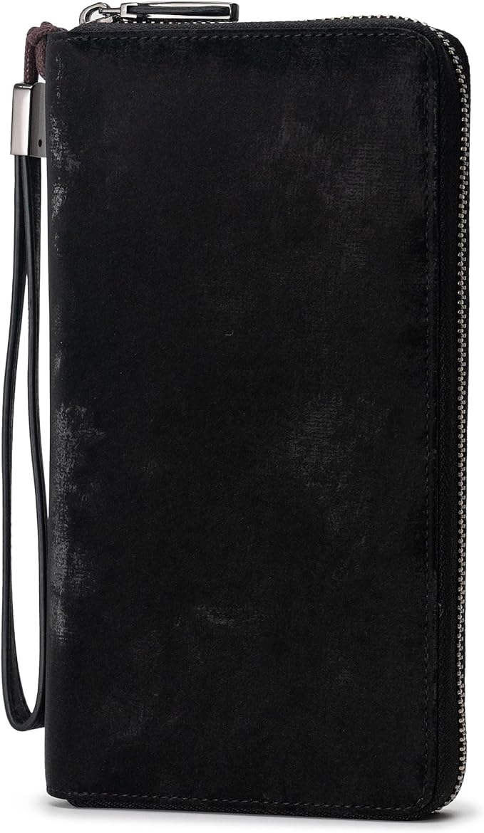 Bveyzi Women RFID Blocking Wallet Leather Zip Around Phone Clutch Large Capacity Ladies Travel Purse Wristlet by Bveyzi