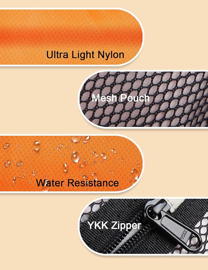 GOX Travel Toiletry Bag Dopp Kit Case for Men Multifunction Packing Organizer Pouch(Orange/Grey) - Image 8