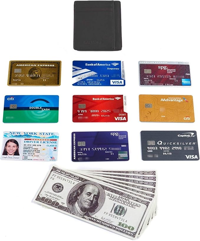 KALMORE Genuine Leather Front Pocket Slim Wallet Credit Card Holder with ID Window - Image 6