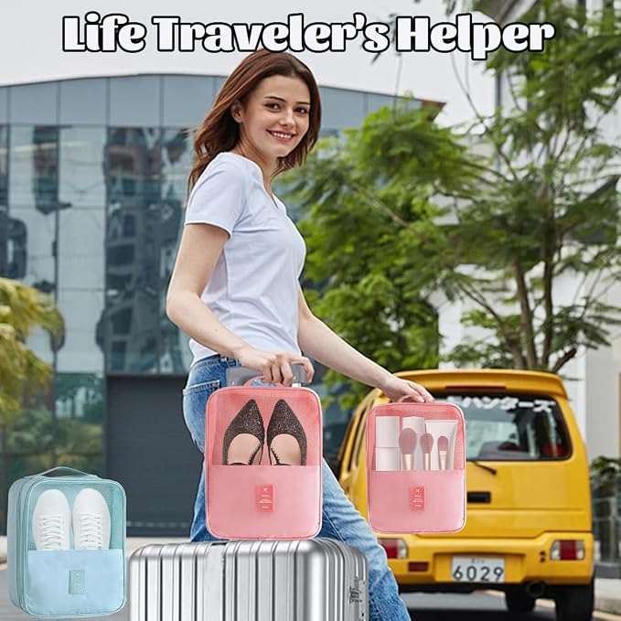 6 PCS Travel Shoe Bag Travel Waterproof Shoe Bag Portable Shoes Bags for Three Pairs of Shoes for Daily Travels, Suitcase (Multiple Colors) - Image 4