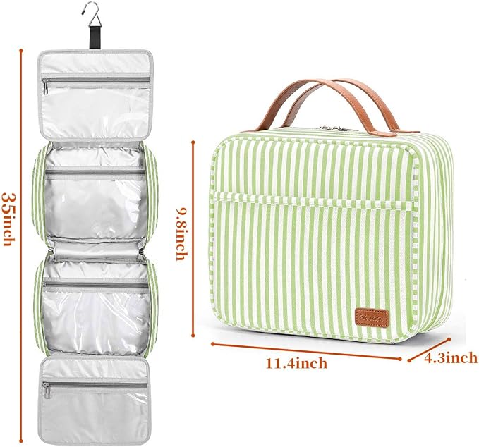 Hanging Travel Toiletry Bag,Large Capacity Cosmetic Travel Toiletry Organizer for Women with 4 Compartments & 1 Sturdy Hook,Perfect for Travel/Daily Use/Christmas - Image 4