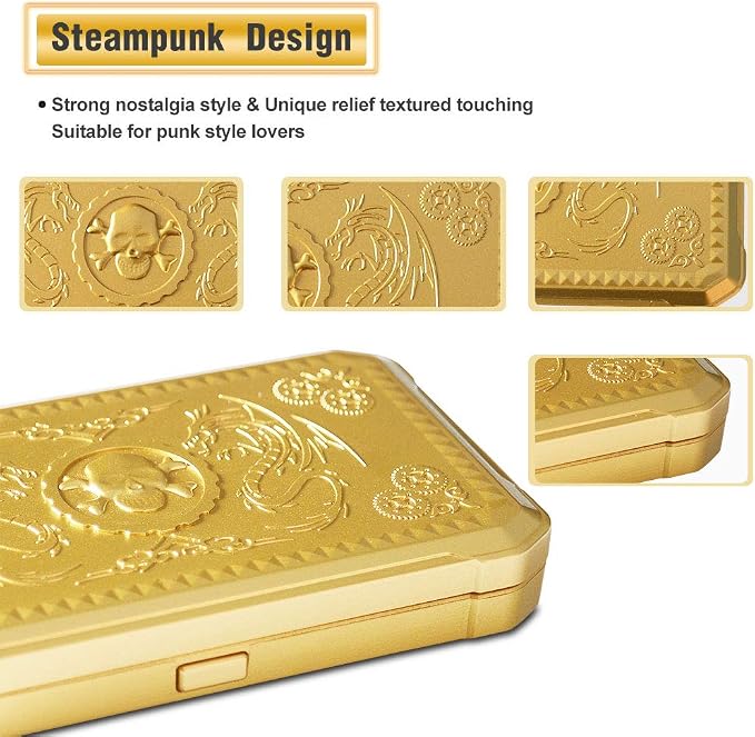 Fuzion Digital Gram Scale 200g/0.01g, Gold Scale for Jewelers | Embossed Steampunk, Dragon & Pirate Design, Pocket Herb Scale with 6 Modes, Tare(50g Calibration Weight & Battery Included) - Image 2
