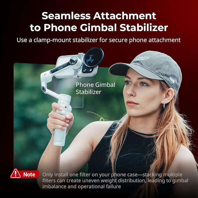 SMALLRIG FilMov Bumper Phone Case for iPhone 17 Pro Max, Hollow Back Design with Lens Backplate, 67mm Filter Adapter Compatible with Phone Gimbal Stabilizers, for DJI for Insta360, Gray- 5794 - Image 5