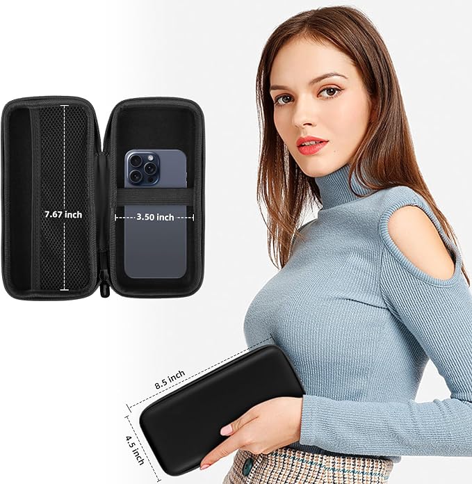 iMangoo Travel Essential Electronics Organizer Charger Case Carrying Pouch | 8.5x4.5x2" Power Bank Tech Accessories Protective Storage Shockproof Portable Purse Men Women School Office Trips Must Have - Image 7