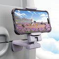 Airplane Travel Essentials Phone Holder, Klearlook Christmas Stocking Stuffers Phone Mount with Multi-Directional 360° Rotation, Travel Must Haves Handsfree Gadgets for Flying, Table or Outdoor-Lilac by KlearlookMaximizedClarity