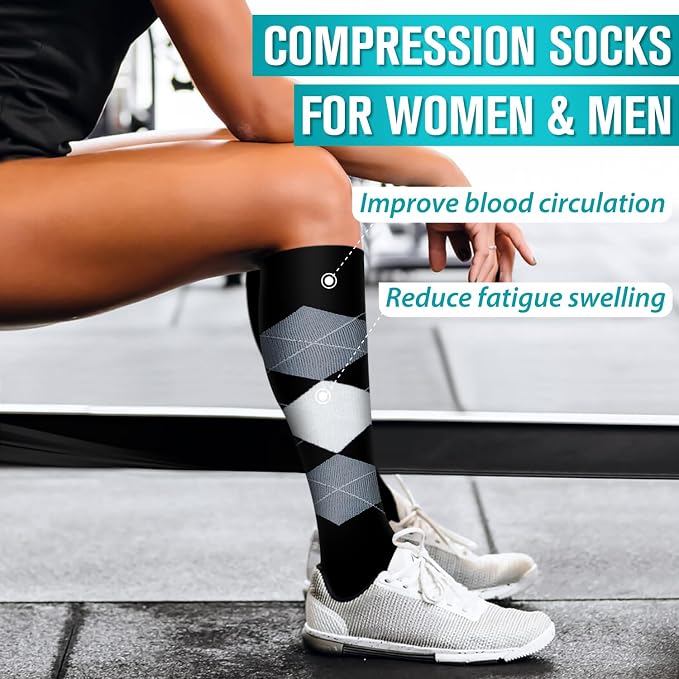Copper Compression Socks for Women & Men (6 pairs) - Best Support for Nurses, Running, Hiking, Recovery - Image 3