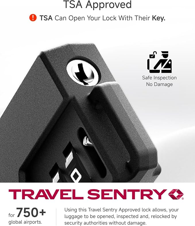LUGGEX TSA Luggage Lock Bundle 4 Pack+Luggage Cover Protector for Suitcase 1 Pack, Travel Essentials Kit (Black) - Image 3