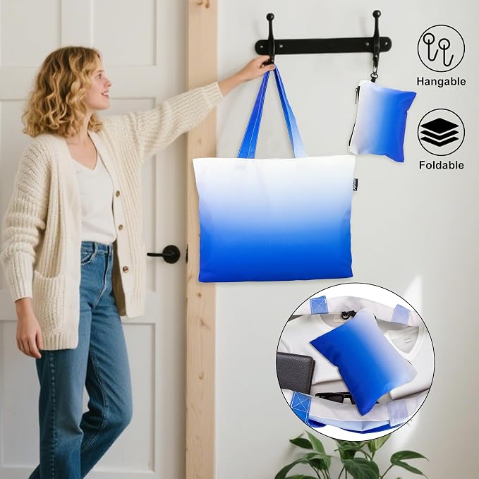 HOLYLUCK Tote Bag with a Detachable Small Bag, Foldable Reusable Grocery Bags 20L Shopping Bag - Image 6
