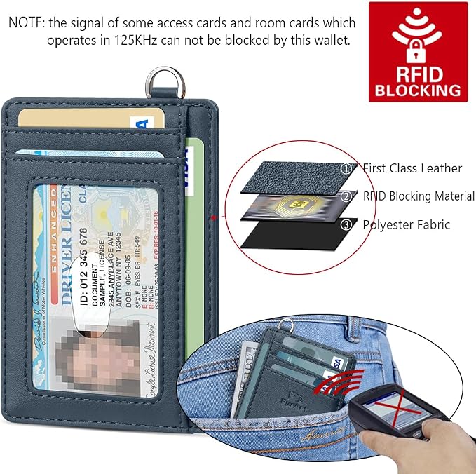 FurArt Slim Minimalist Wallet RFID Credit Card Holder for Men | slim minimalist compact rfid id window thin - Image 5