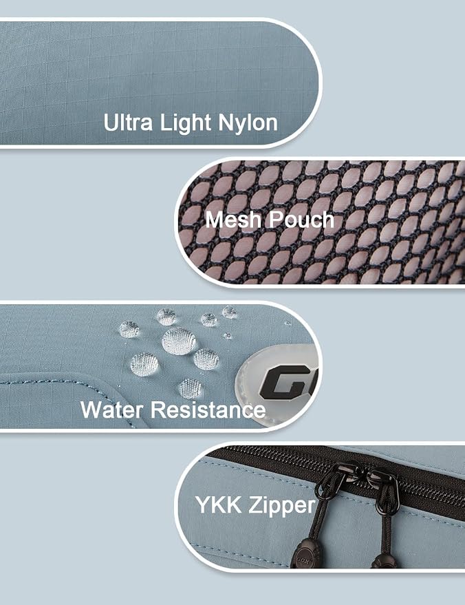 GOX Travel Toiletry Bag Dopp Kit Case for Men Multifunction Packing Organizer Pouch (Haze Blue) - Image 8