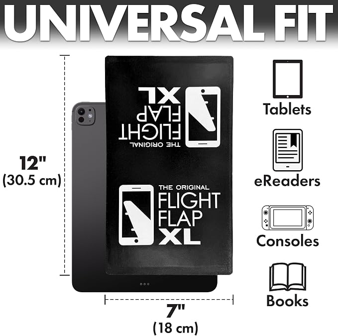 Airplane Phone Holder, Flexible Airplane Tablet Holder Travel | Extra Large 12 in x 7 in, Matte Black, Foldable Design, Fit Ipad, Kindle, Folding Cellphone Stand for Desk, Bed, Treadmill - Image 6
