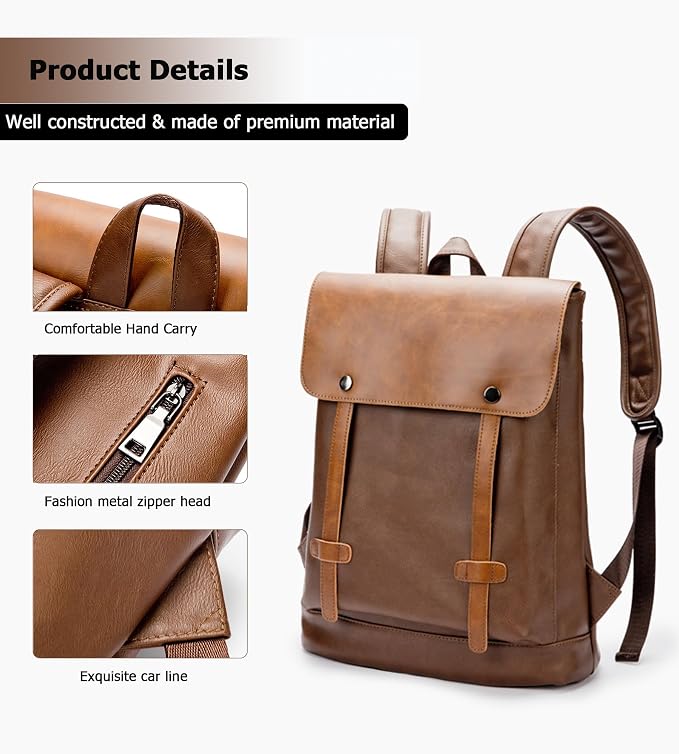 Anti Theft Laptop Backpack for Men Women, Lightweight Travel Bag | Lightweight business backpack, laptop storage and anti-theft travel styling support commute, campus and daily trips - Image 6