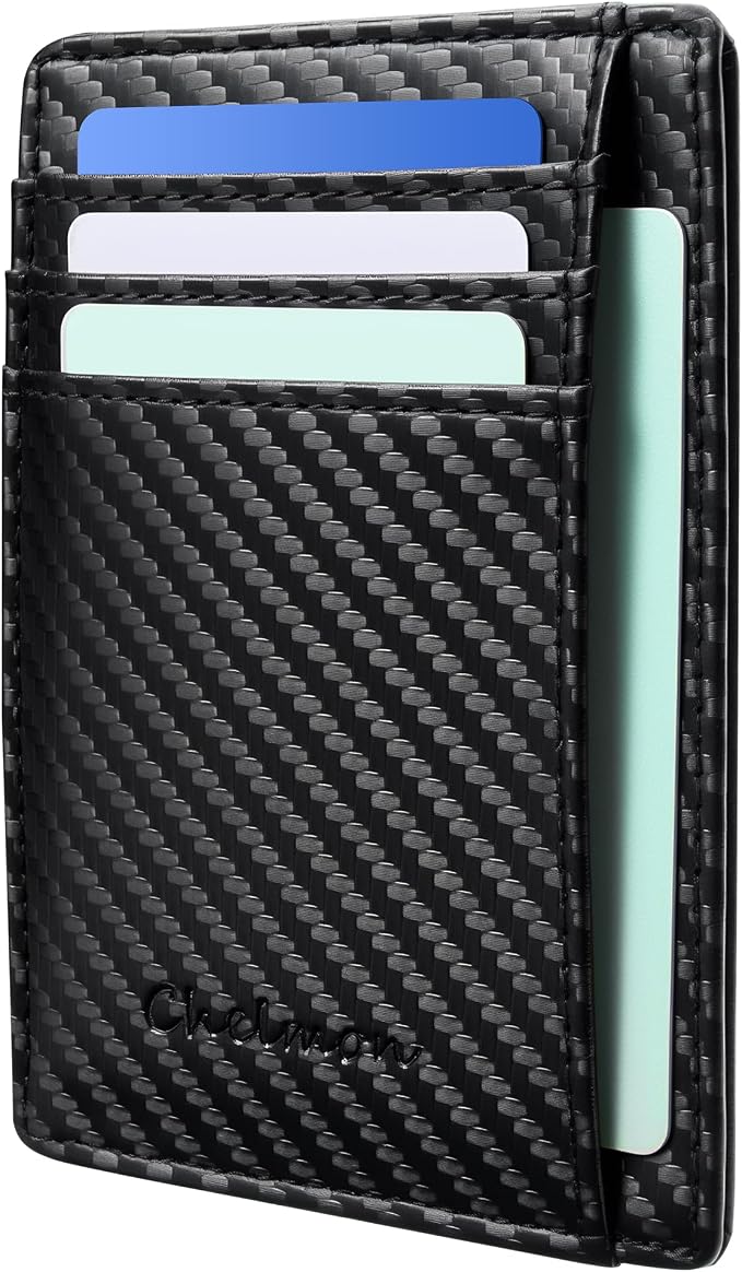 Chelmon Slim Wallet for Men, Minimalist Front Pocket RFID Blocking Credit Card Holder by Chelmon