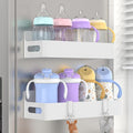 2 Pack Magnetic Spice Rack for Refrigerator White | Magnetic Cup Holder for Fridge, Magnetic Fridge Shelf with Hooks, Kids Sippy Cup Holder Kitchen by Unknown