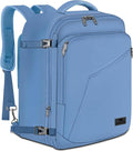 MATEIN Carry on Backpack with Hide Away Shoulder Strap for Travel, Blue | Expandable Big Backpack, Airline Approved, Large Hiking Daypack with 2 Handles, Gifts for Traveler Women by MATEIN
