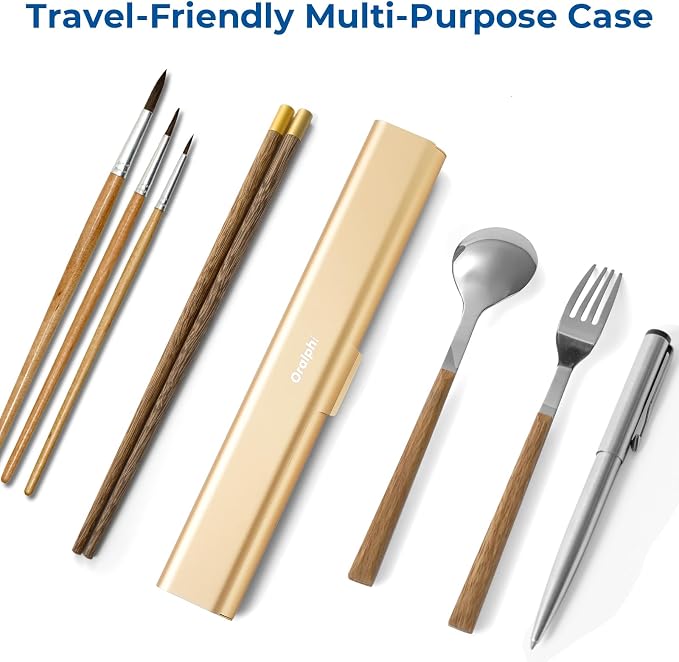 Aluminum Toothbrush Travel Case, Portable Travel Toothbrush Holder, Durable Manual Toothbrush Box Container for Traveling, Bathroom, Camping, Business Trip-Gold - Image 6