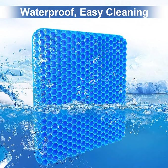 Egg Gel Seat Cushion, Breathable Gel Cushion Chair Pads with Non-Slip Cover for Home Office Car Wheelchair, Honeycomb Design Egg Seat Cushion As Seen On TV - Image 7