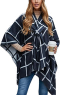 Shawl Wraps for Women Reversible Open Front Ruana Poncho Soft Cozy Cardigan for Fall and Winter by Unknown