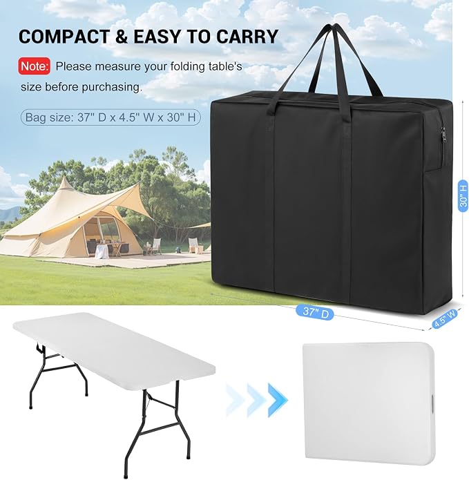 Folding Table Storage Bag 4FT 26x5x25in Waterproof - Image 2