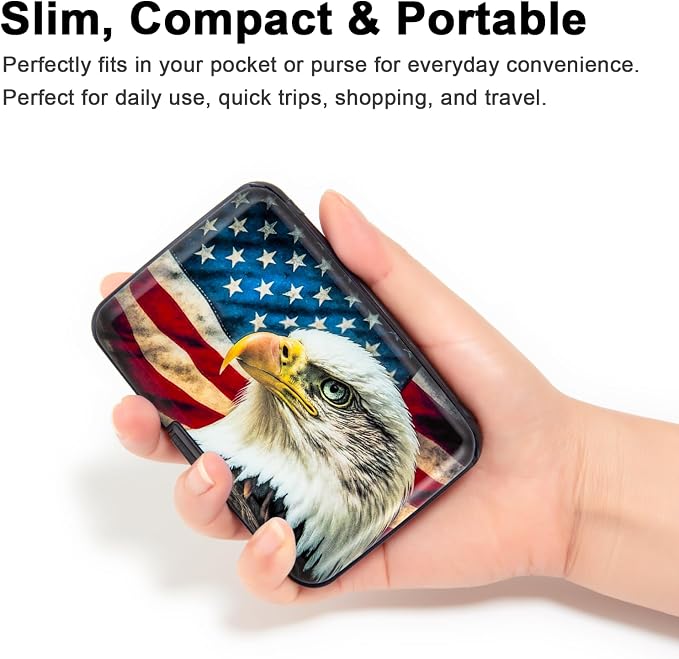 Credit Card Holder Small RFID Blocking Wallet Business Metal Slim Mini Aluminum Hard Case for Women Men - Image 4