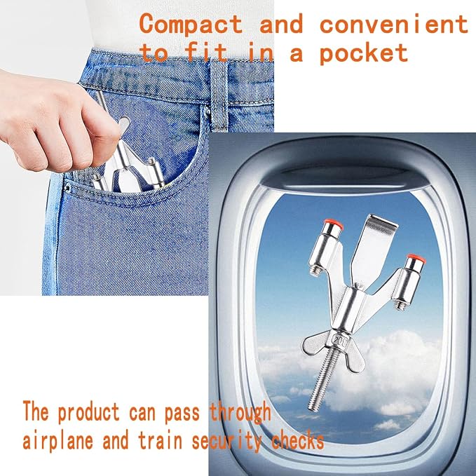 Portable Door Lock Home Security Hotel Door Locks (Silver Wing) - Image 8