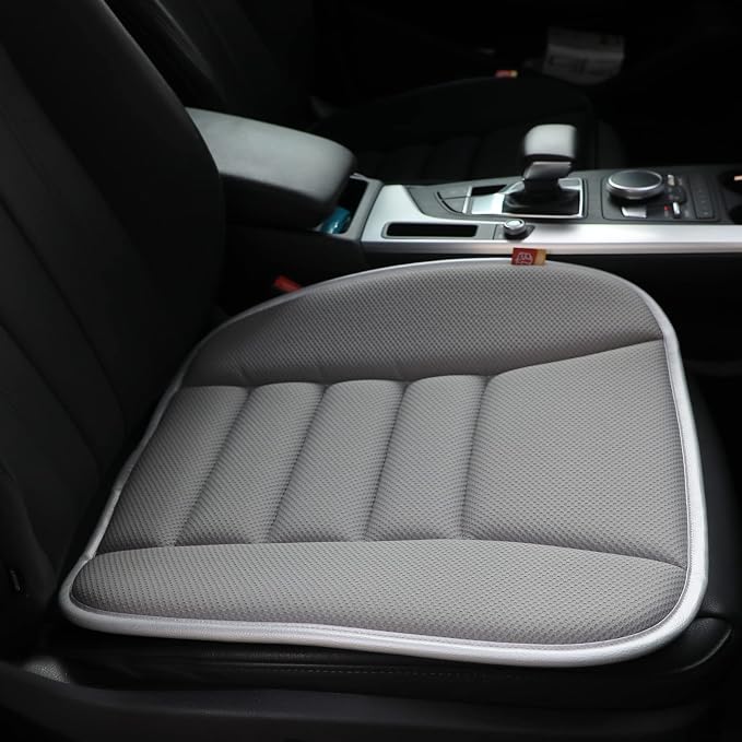 Car Seat Cushion Memory Foam Thin Seat Cushion for Car Truck Seat Driver, 20x18.5x1.2 Inches, Grey by RaoRanDang