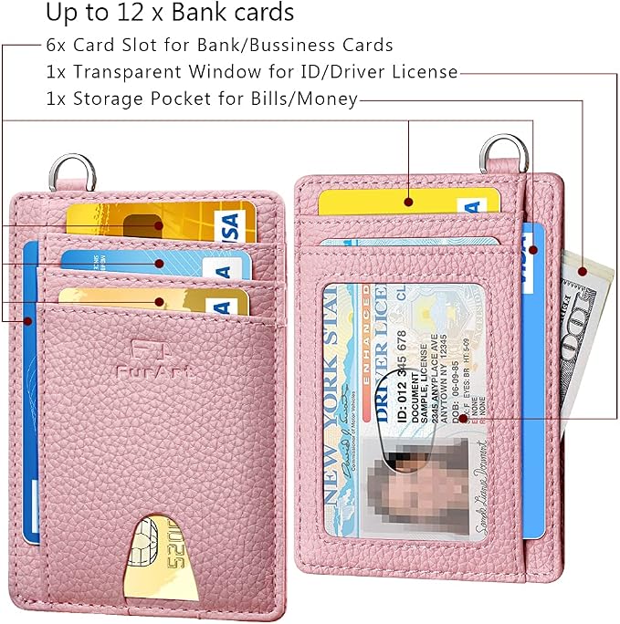 FurArt Slim Minimalist Wallet RFID Credit Card Holder for Men | slim minimalist compact rfid id window thin - Image 6