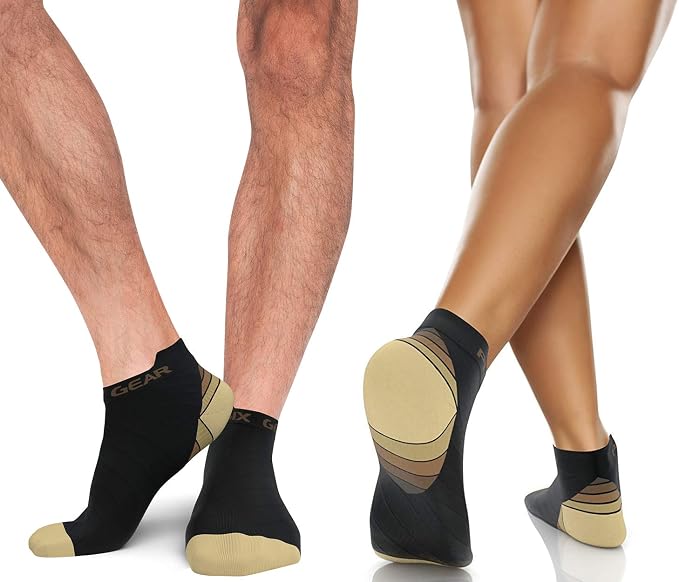 Physix Gear Short Compression Socks for Men & Women - Best Low Compression Socks Women & Men Ankle Socks with Arch Support - Image 7