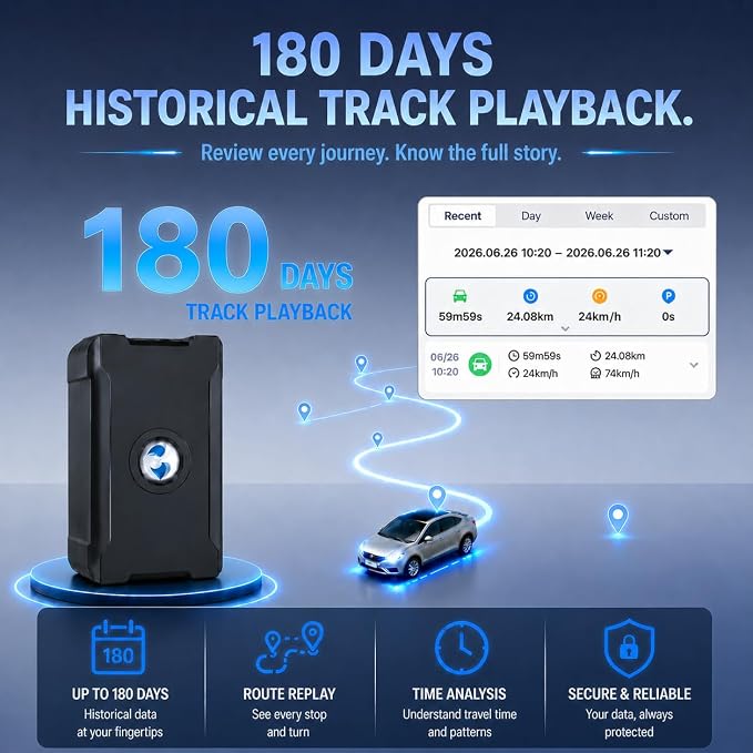 GPS Tracker for Vehicles, Long Battery Life Tracker Device for Trailers | Subscription Required, Geo-Fence, Unlimited Updates, Magnetic, 10S Real-Time Tracking Devices for Cars Hidden, - Image 4