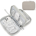 FYY Electronic Organizer, Travel Tech Pouch Bag, Large, Khaki | Wrist Strap, Waterproof, Double Layers Portable Electronics Travel Carrying Case for Cord, Charger, Daily Business Trips Use by FYY