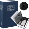 KYODOLED Diversion Book Safe with Combination Lock, Secret Safe Metal Lock Box, Money Storage Collection Box,9.5" x 6.2" x 2.2" Navy Large by KYODOLED